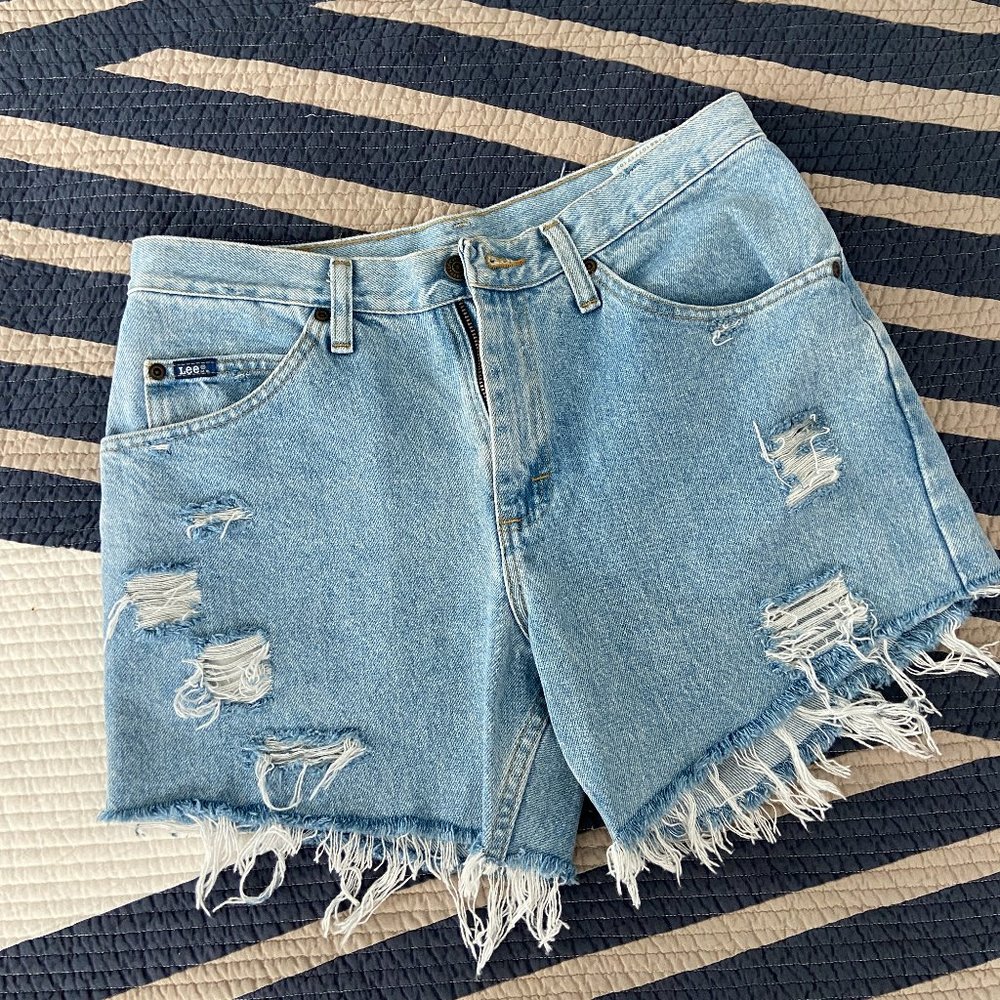 Vintage Lee Denim Distressed Shorts